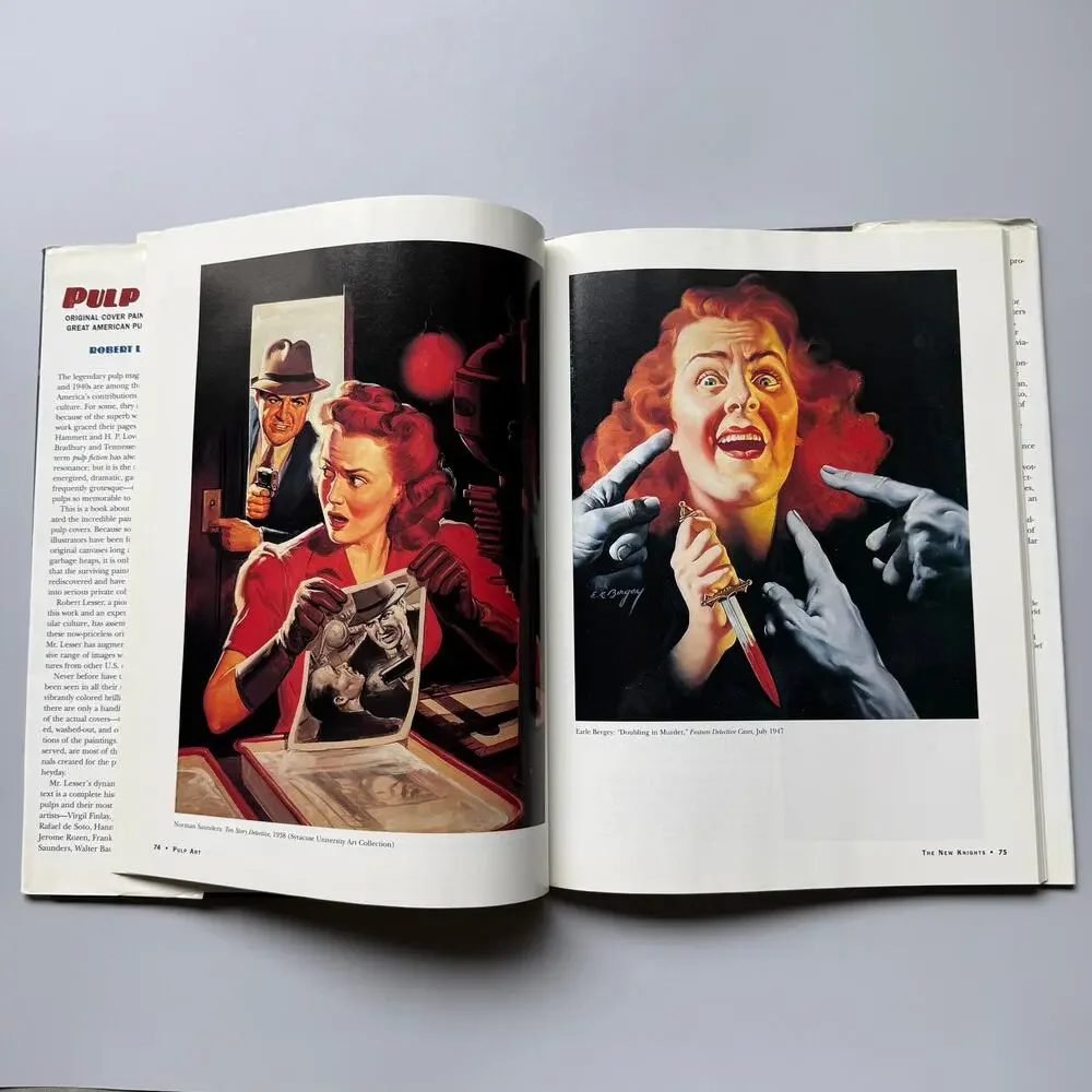 Pulp Art Original Magazine Cover Paintings by Robert Lesser Hardcover Book 1997